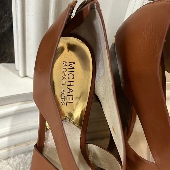 MICHAEL by Michael Kors Platform Dress Sandals in Tan Size 8.5 PV19D - Picture 2 of 8
